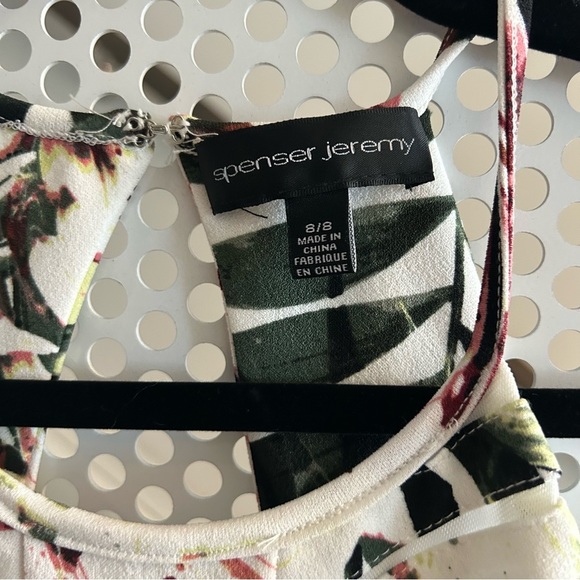 Spenser Jeremy Halter Midi Dress Size Large Tropical Floral Print GUC - Picture 5 of 10